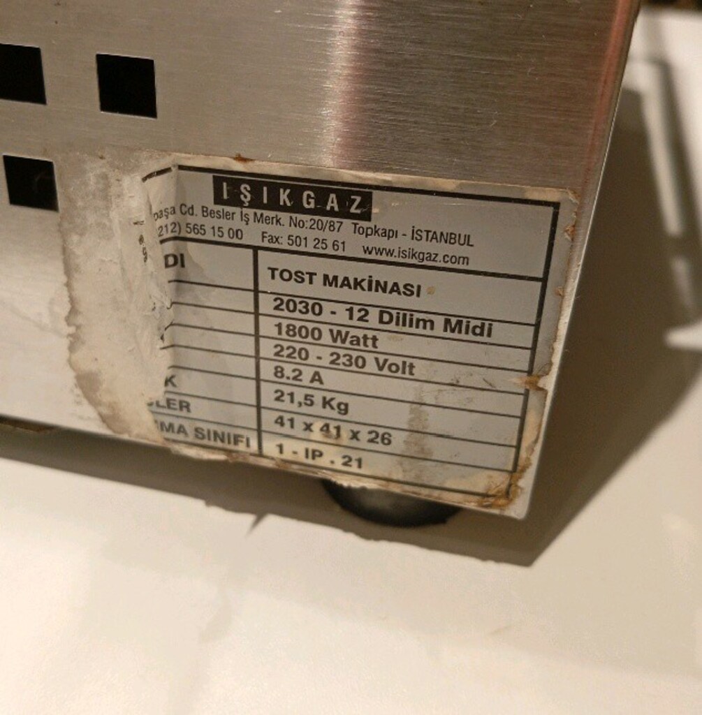 Işıkgaz 12 Dilim Tost Makinesi Temiz Sağlam - 5