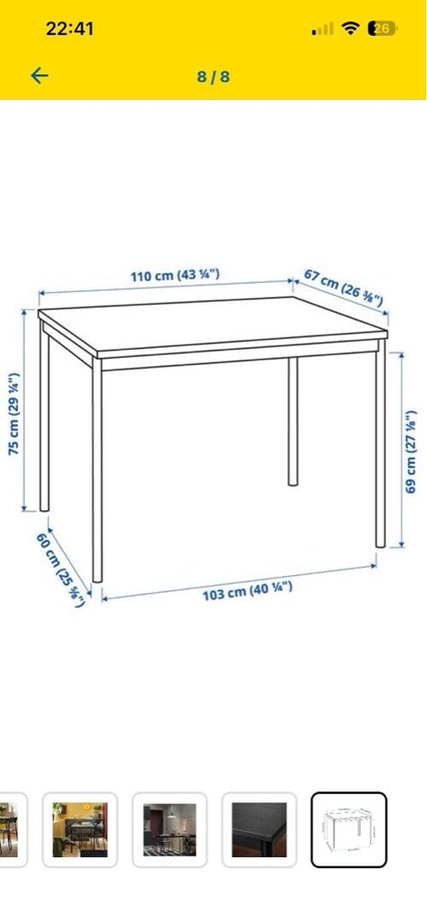 İkea - SANDSBERG mutfak masası, 4 adet sandalye, 110x67 cm ikea - 12