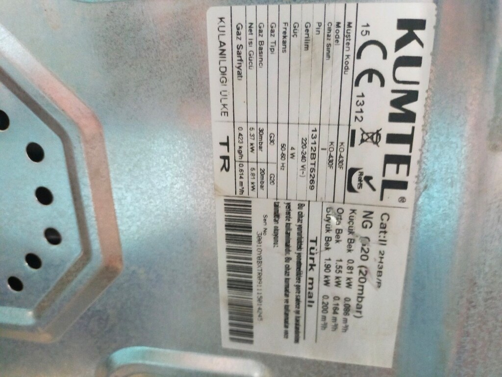 Kumtel 4lü krom ocak, doğalgaz/LPG uyumlu - 7