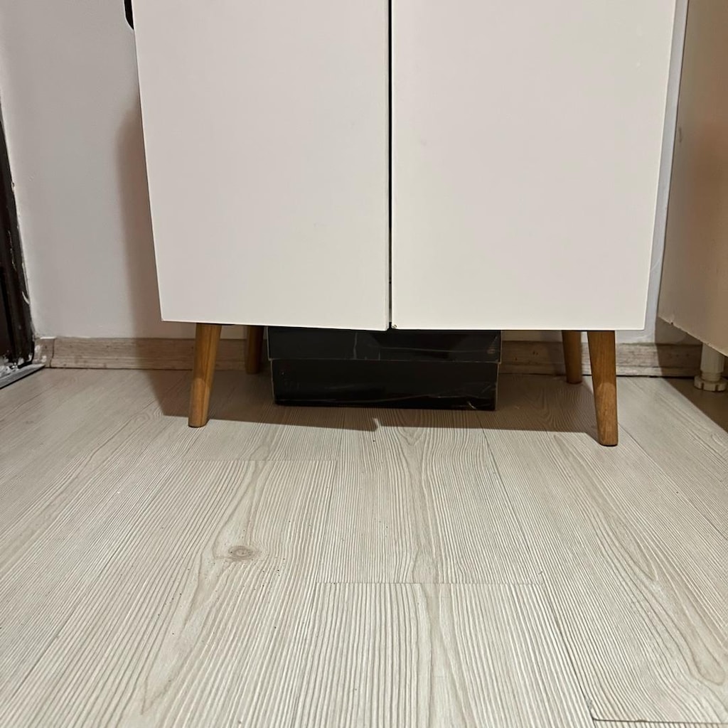 4 raflı Beyaz Ayakkabılık Dolap - 2