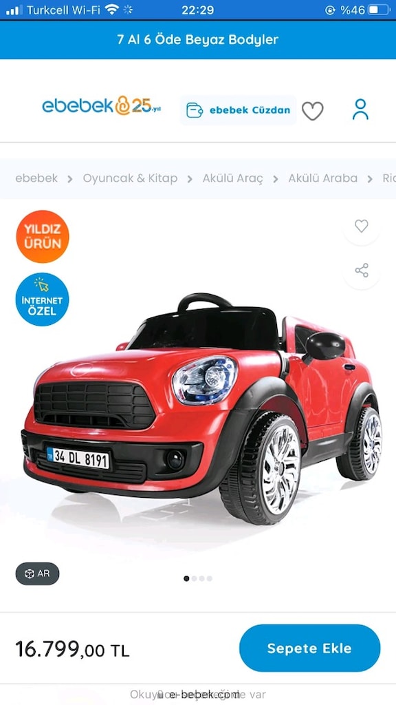 Dolu kırmızı Akülü araba - 11