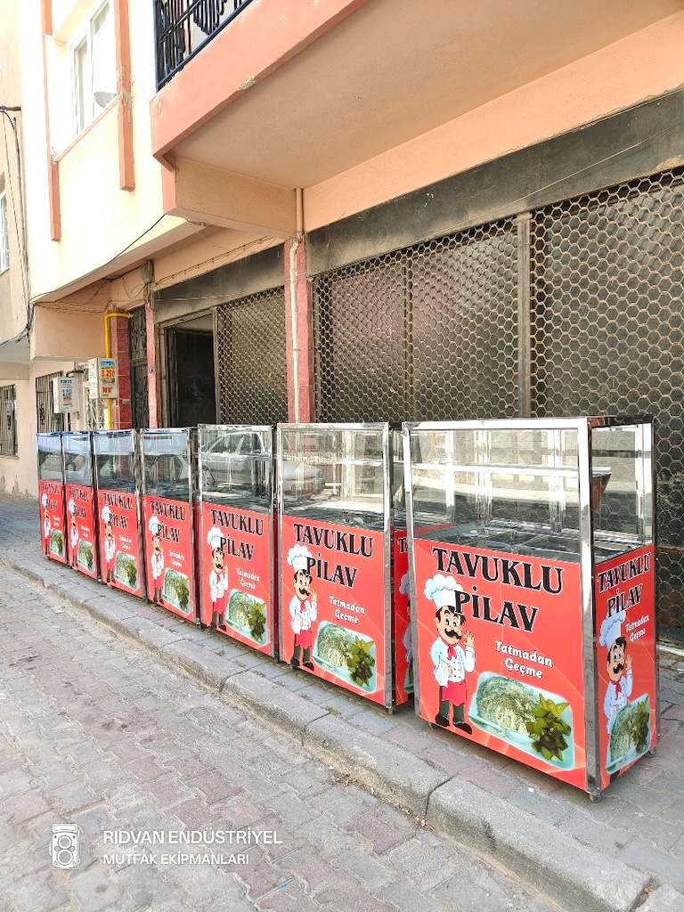 pilav tezgahı seyyar pilav arabası tavuklu nohutlu pilavcı tezgahı - 2