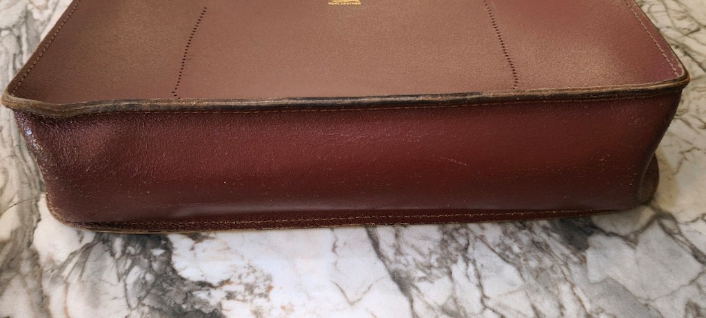 Hakiki Deri Evrak / Laptop Çantası Vintage Kahverengi - 4