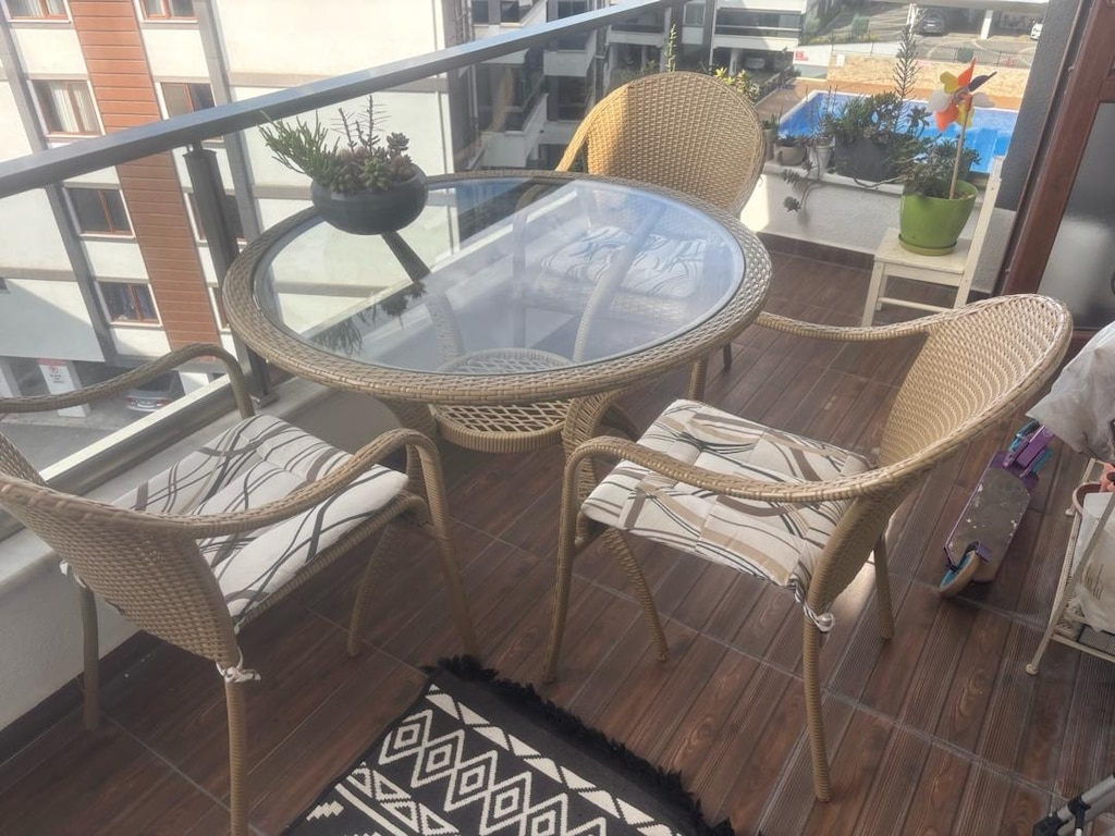 bellona örgü rattan bahçe balkon takımı - 5