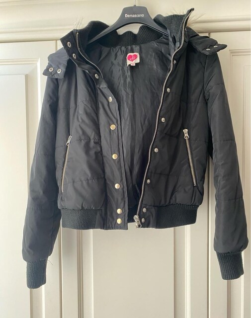 Olé by Koton Siyah Kürklü Şişme Mont - 34 Beden (XS)