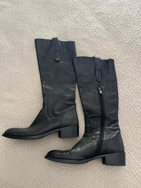 Sisley 41.5 numara gri deri çizme