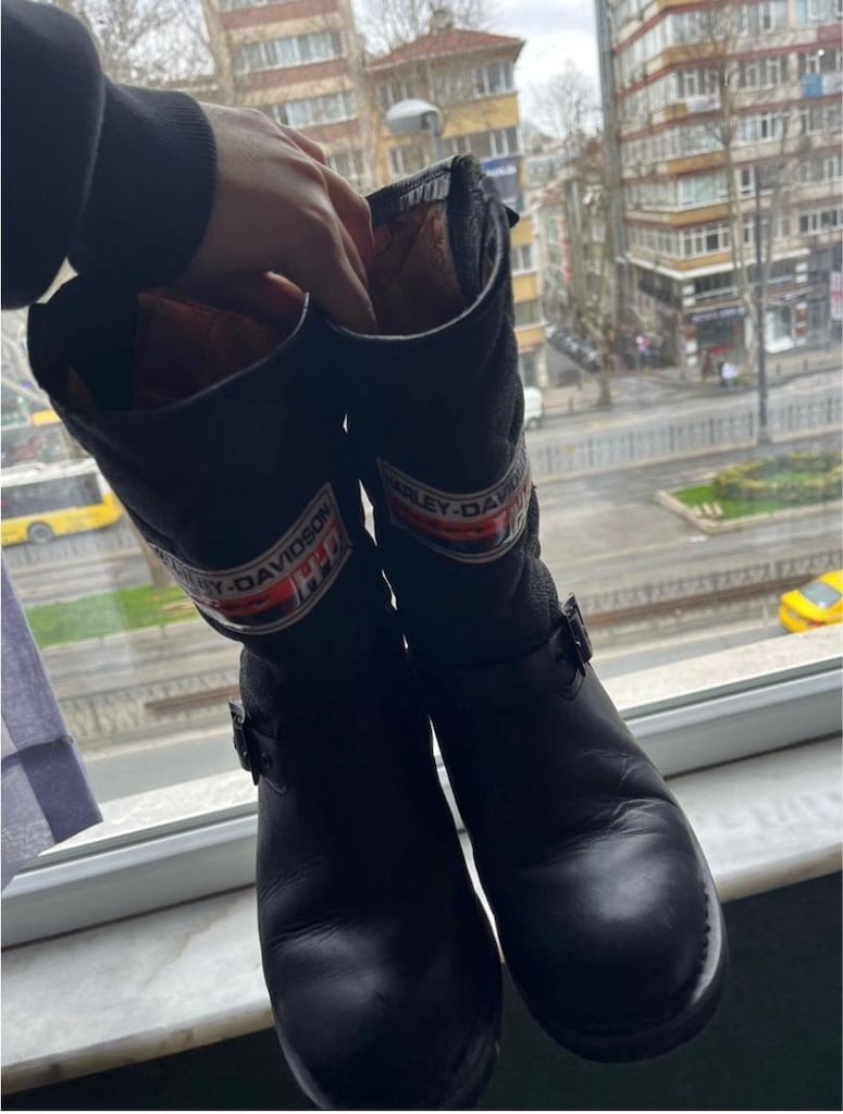 Harley Davidson Siyah Deri Bot