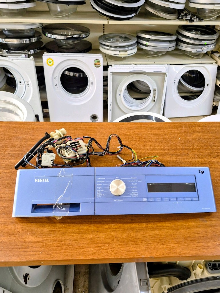 VESTEL Çamaşır Makinesi HIZLI 9812 TME Orijinal Ön Panel ve Kart (Mavi - 2