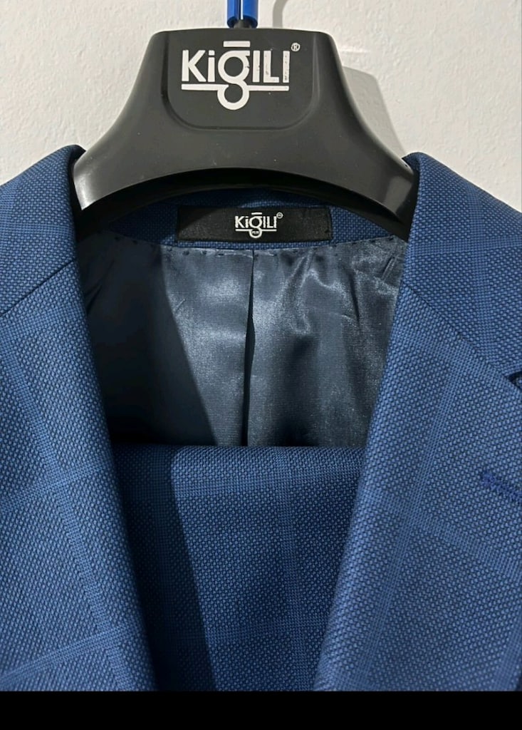 KİĞILI MAVİ EKOSE TAKIM ELBİSE - 3