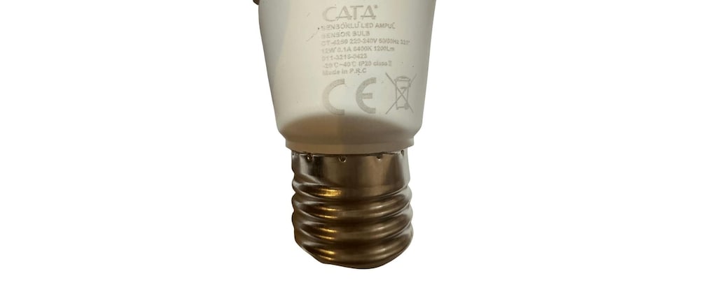 5 ADET Cata CT-4259 12W 6400K (Beyaz Işık) Sensörlü Led Ampul - 5
