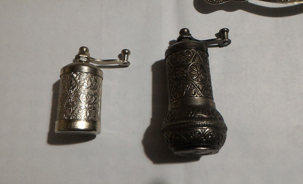 Metal Zamak Kahve Değirmen, Fincan ve Aksesuarları Takımı - 8
