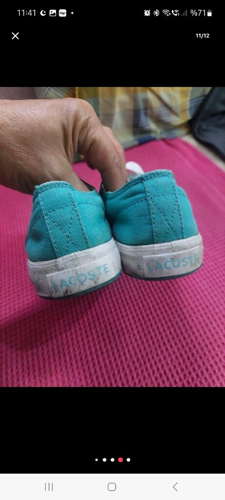 Lacoste spor ayakkabı. Converse tipi ayakkabı. 39 numara. - 11