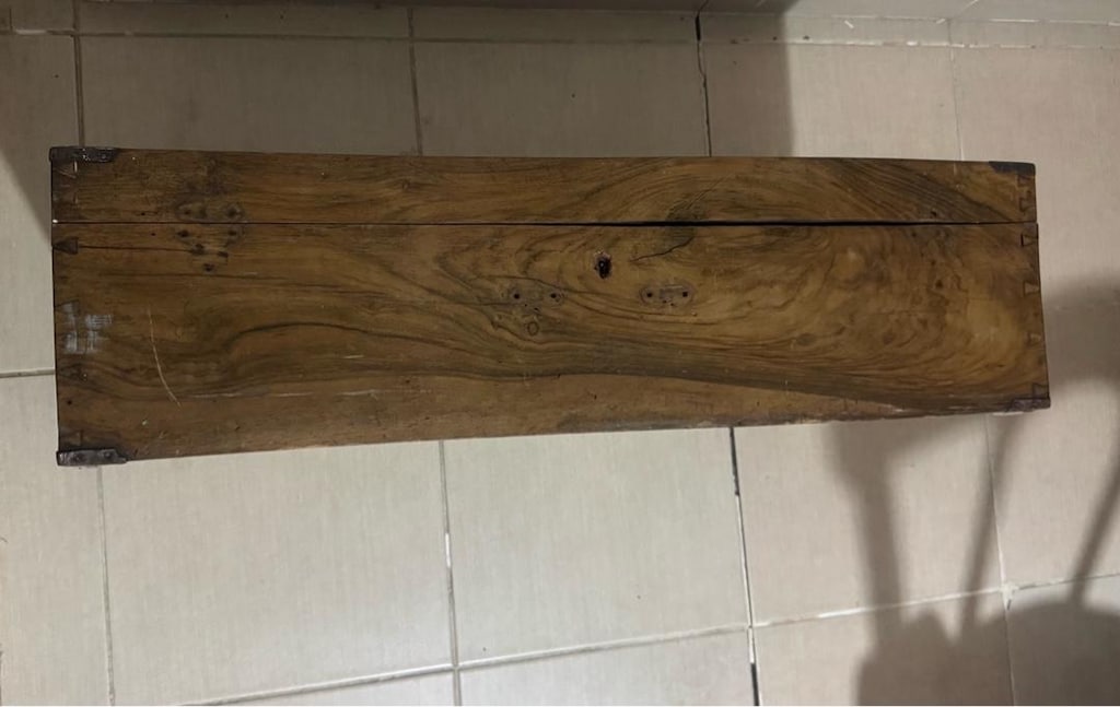 Vintage Masif Ahşap El Yapımı Valiz Sandık 70x38x20 cm - 2