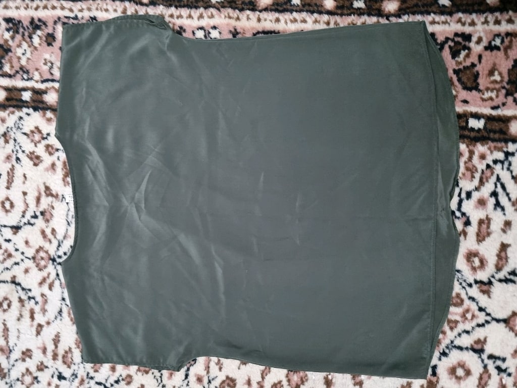 Koton marka 40 beden,haki yeşil kadın kısa kollu, yuvarlak yaka bluz - 5