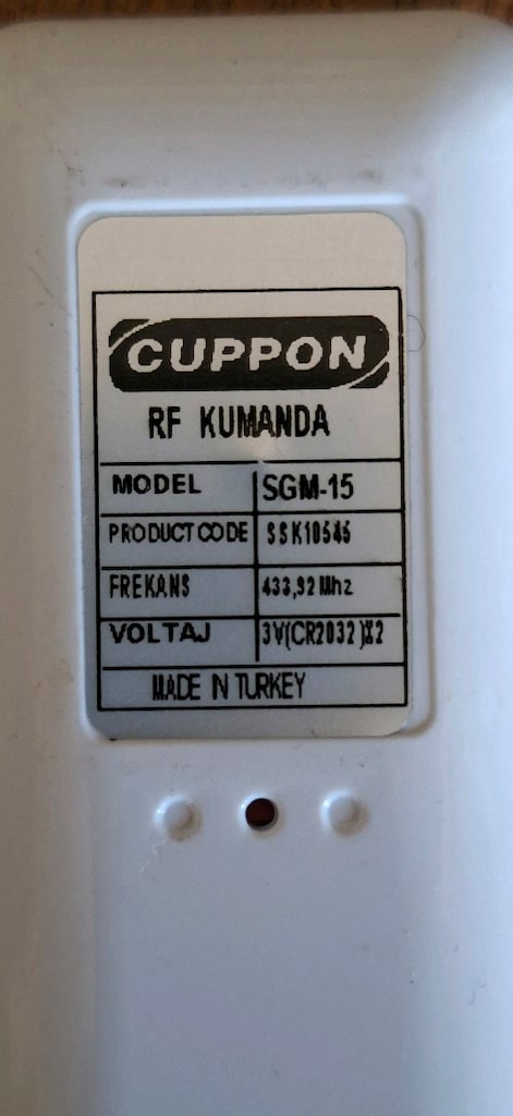 Cuppon RF SGK-15 Kanallı Panjur Kumandası - 4