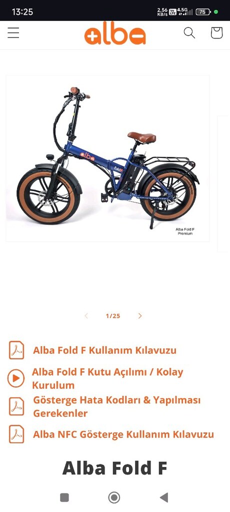 elektrikli bisiklet katlanır Alba Ford F premium paket - 10