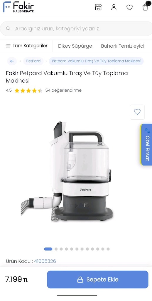 Fakir Petpard Kedi Köpek Vakumlu Tıraş Ve Tüy Toplama Makinesi Süpürge - 4