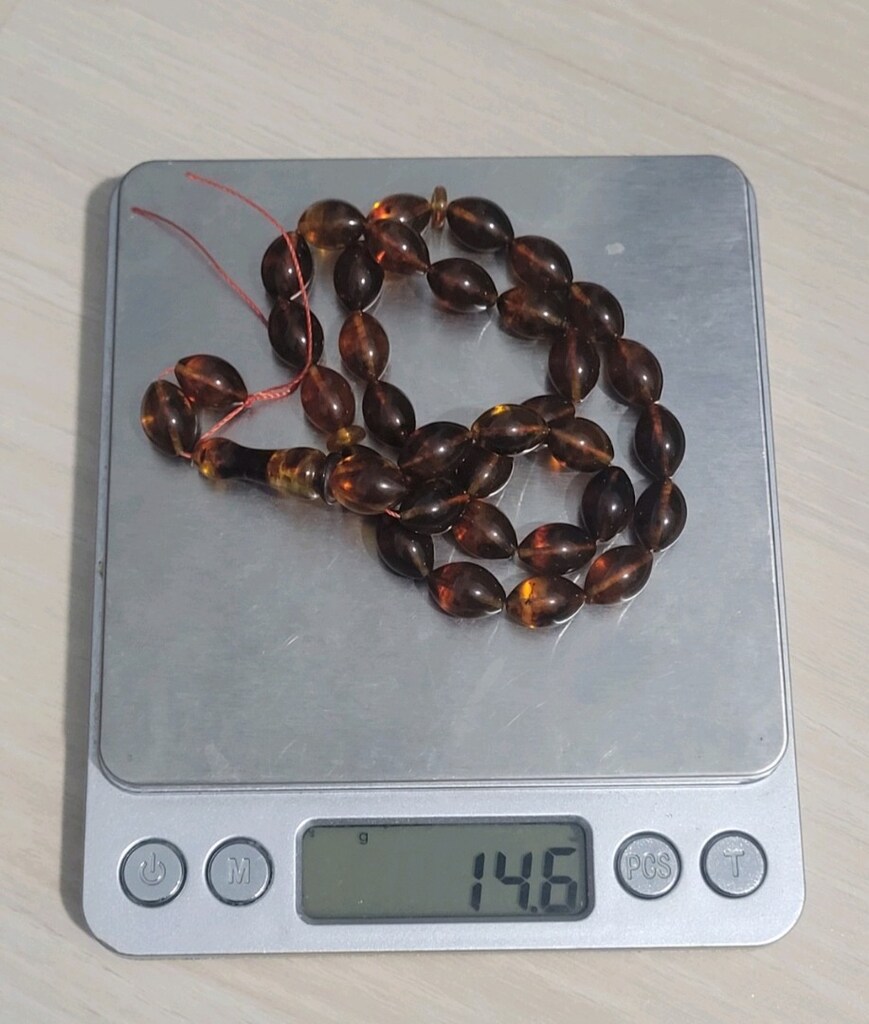 Polonya Damla Kehribarı Tesbih. - 8