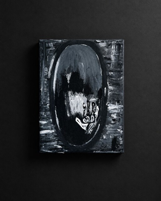 Yansıma | El Yapımı Soyut Tuval Tablo 18x13 cm