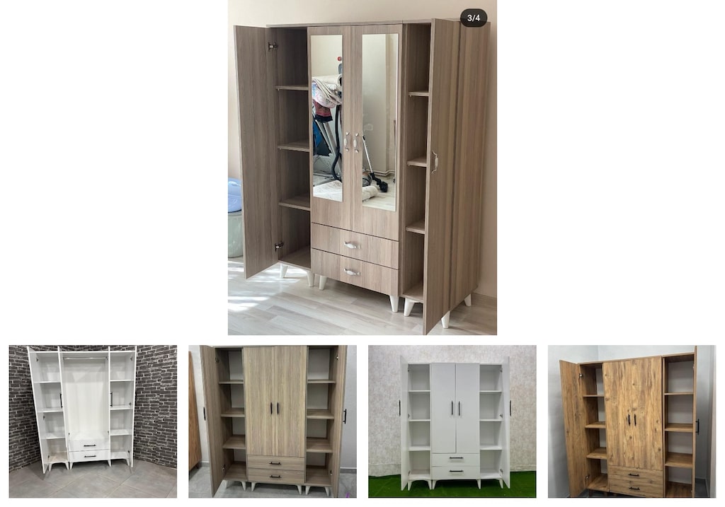 4 kapaklı elbise dolabı mpxslwpmyy - 2