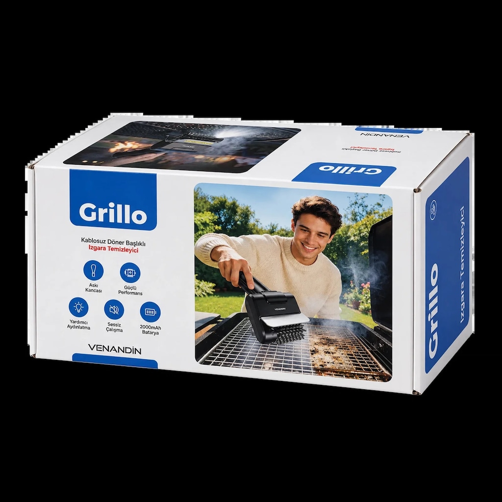 Grillo Kablosuz Elektrikli Izgara Temizleme Makinesi 600 RPM - 3