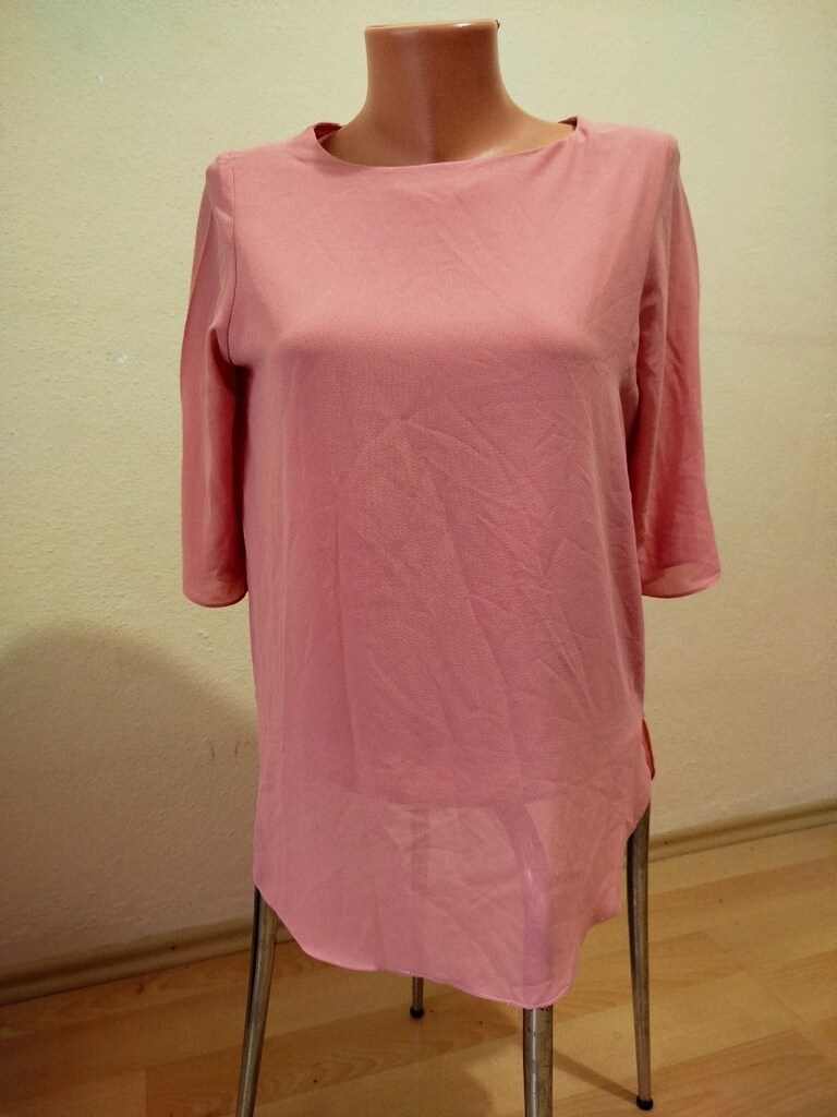 Yeni gibi yanları yırtmaçlı astarlı çok zarıf bluz boy ön 65 cm - 6