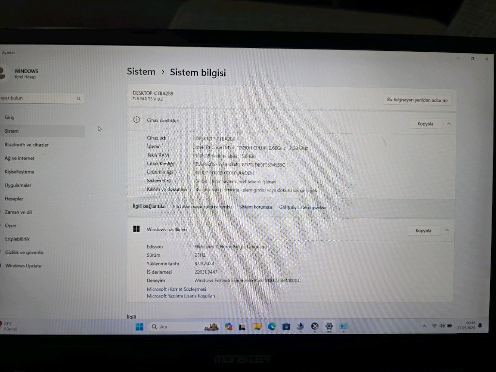 MONSTER TULPAR T5 V19.2 RTX 2060 LAPTOP - 5