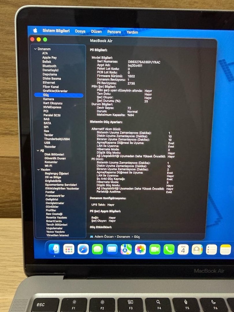 MacBook Air / M1 / 13 inç / 16 GB Ram / 256 GB Ssd - 3