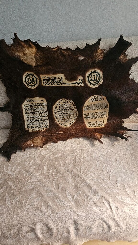 deri üzerine yazılı hat sanatı - 2