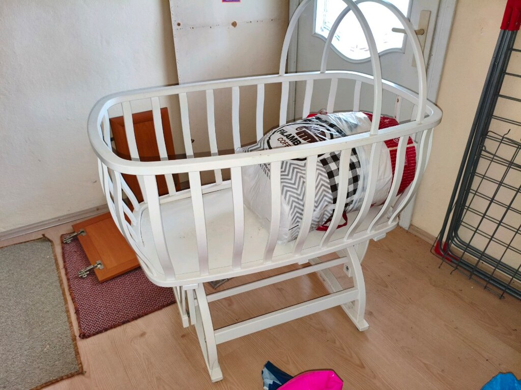 bebek yatak sallanır sineklik fileli - 8