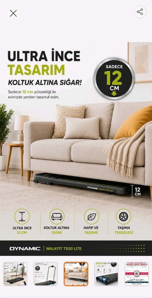 dynamic walkfitpad t500 yürüyüş bandi - 3