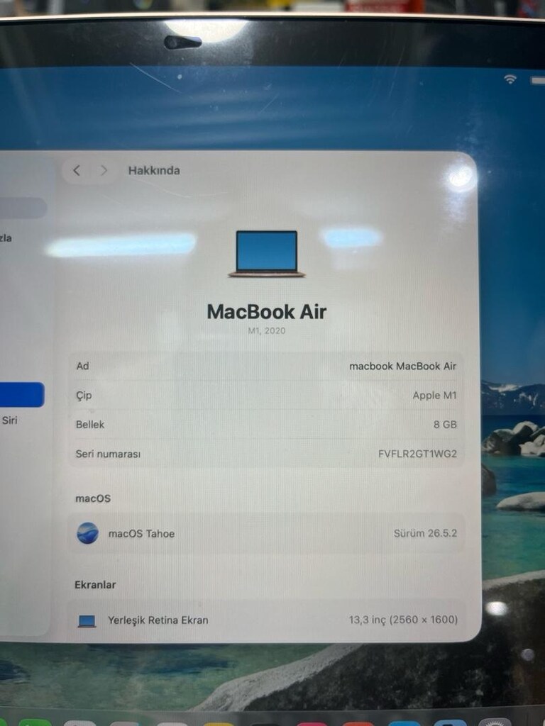 MacBook Air M1 2020 model 8 Gb rem 256 Gb Ssd KUTU FATURA MEVCUT ilk g - 2