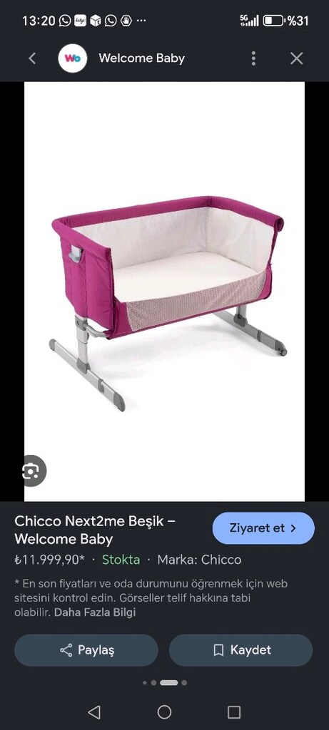 Anne yanı beşik chicco - 2