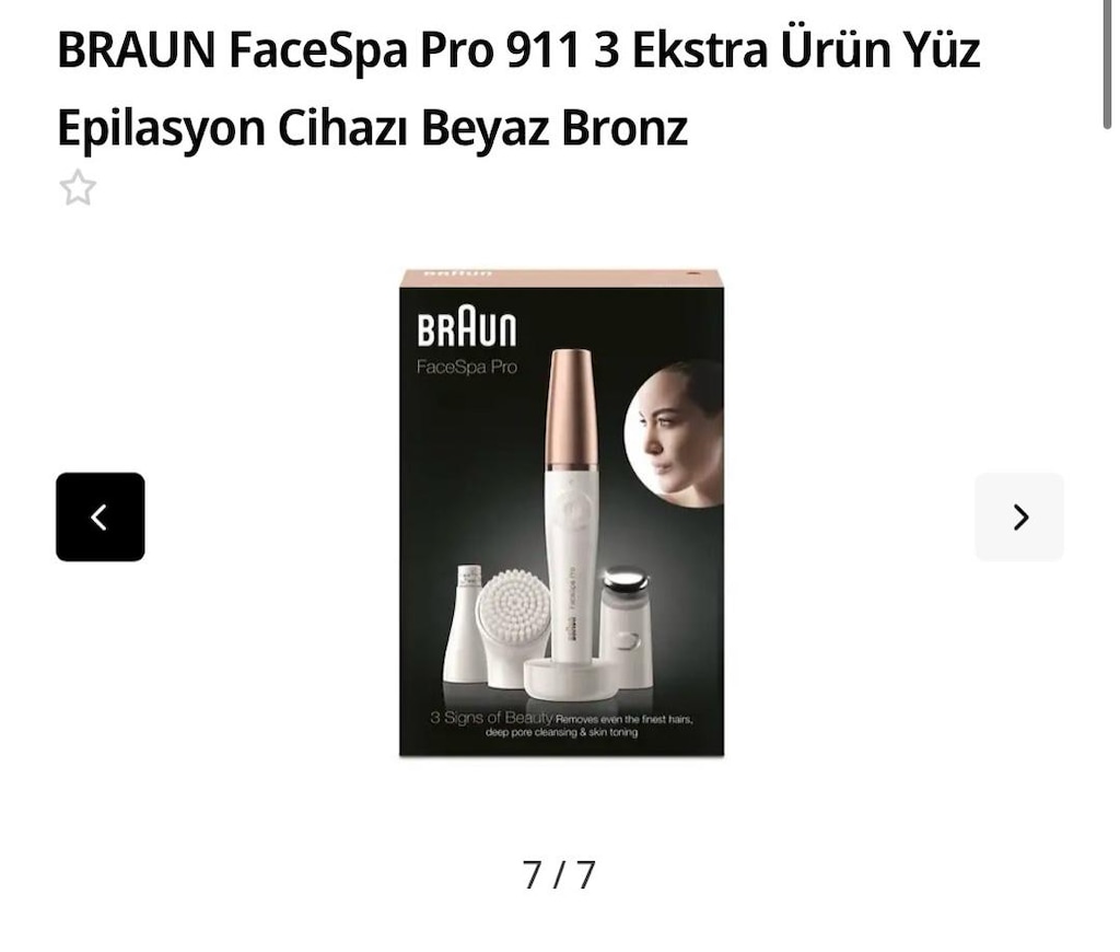BRAUN FaceSpa Pro 911 3 Ekstra Ürün Yüz Epilasyon Cihazı - 7