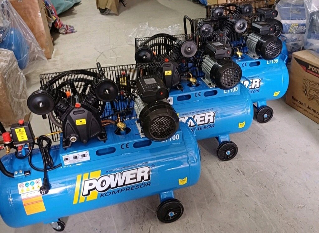 100 litre polar hava kompresörü tekerli 220 volt ev elektrikli - 2