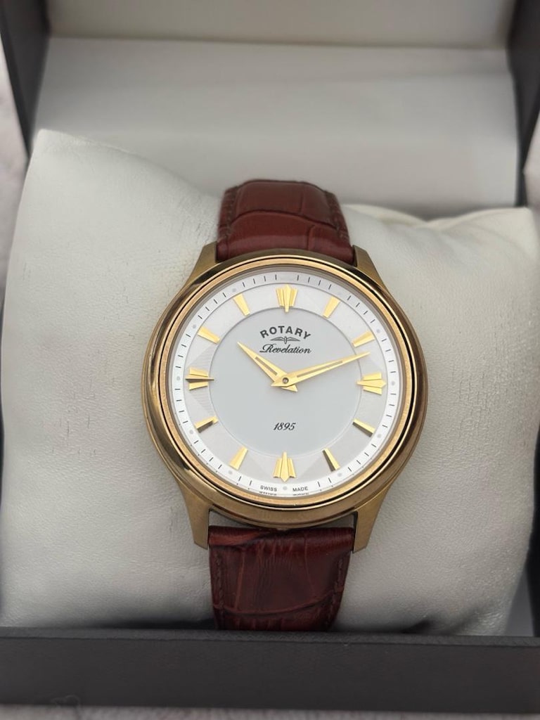 Rotary Swiss Made Çift Kadran Erkek Kol Saati - 4