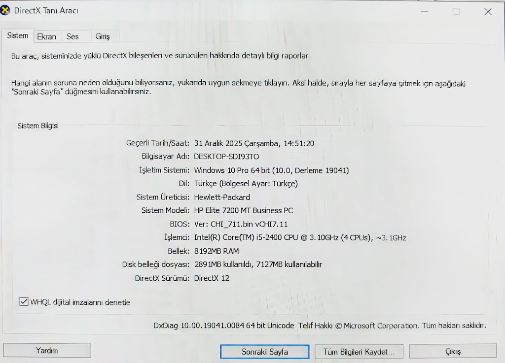 İ5 İŞLEMCİ - 8GB RAM - ANAKART - SOĞUTUCU - 10
