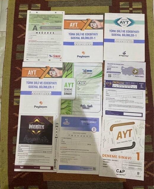 ayt Tyt deneme testleri yenı tanesı 30 tl