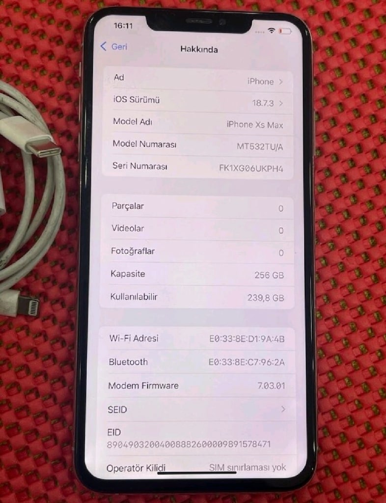 IPHONE XS MAX 256 GB PİL 100 TR TEMİZ HATASIZ 2. EL ORJİNAL HERŞEY AKT - 5