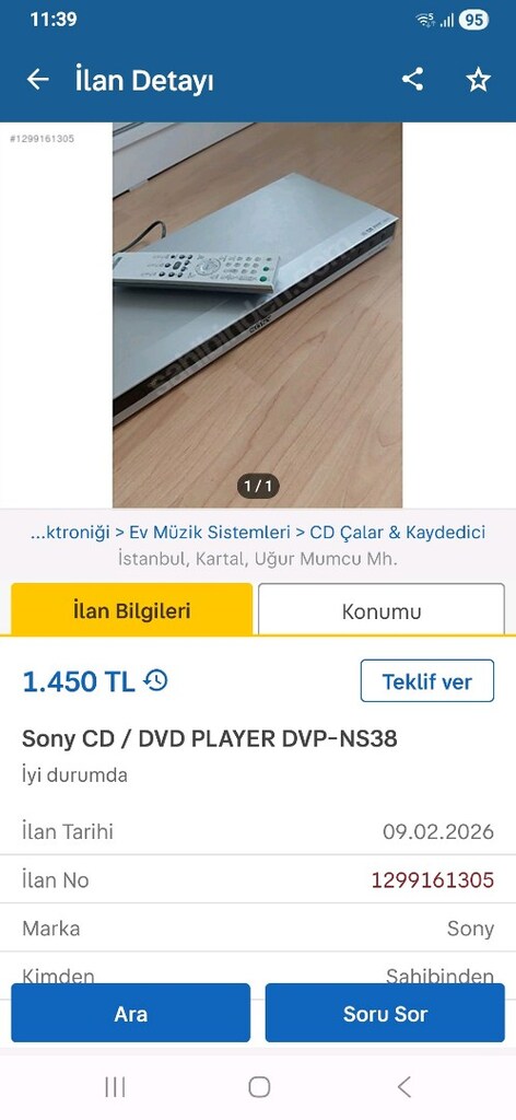 Sony Cd/DVD oynatıcı - 8