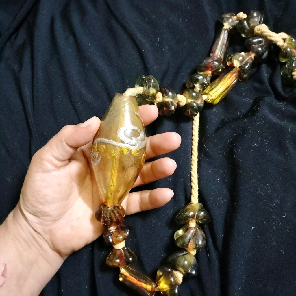 Balonlu Antika el yapımı cam tesbih - 4