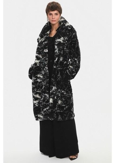 NG Style Siyah Krem Peluş Kaban