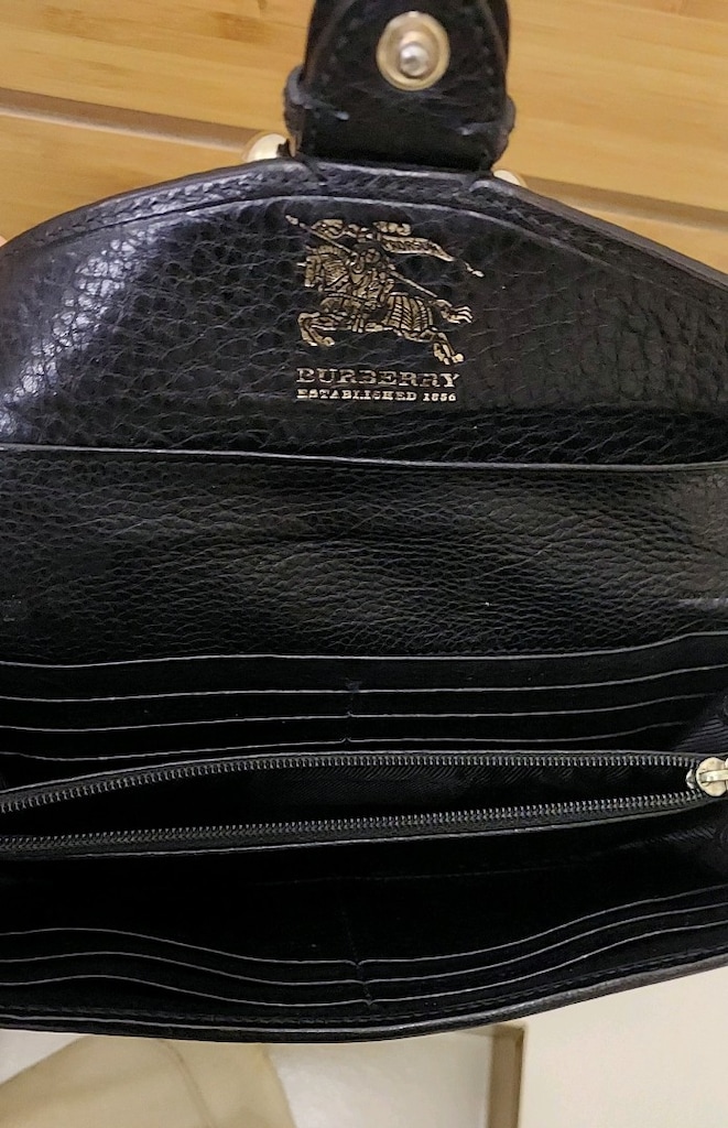 Burberry Orijinal House Check Kanvas Büyük Tokalı Uzun Cüzdan - 4