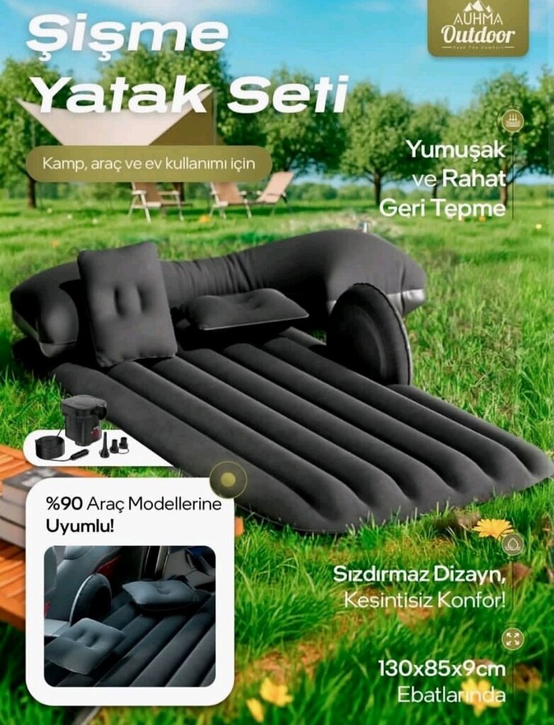 AUHMA MARKA ARAÇ ŞİŞME YATAK KOMPRESÖR HEDİYELİ - 3