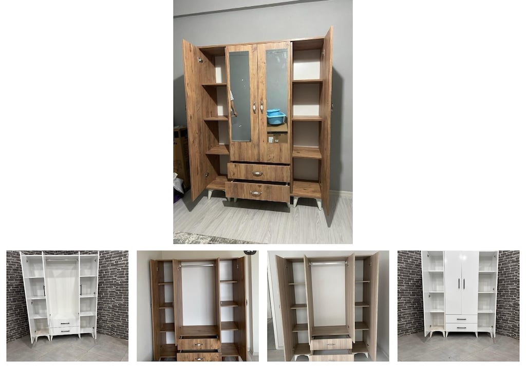 4 kapaklı elbise dolabı xomhbicgot - 2