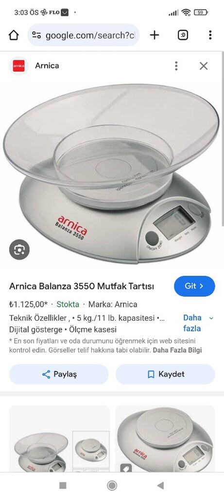 mutfak tartısı arnika - 2