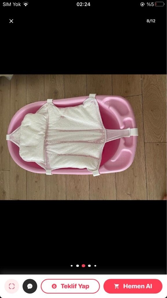 yenidoğan eşyaları küvet taşıma çantası babynest - 8