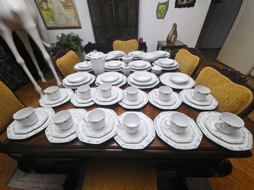 Antika 82 Parça Seltmann Weiden Damgalı Porselen Yemek Pasta Kahvaltı - 2
