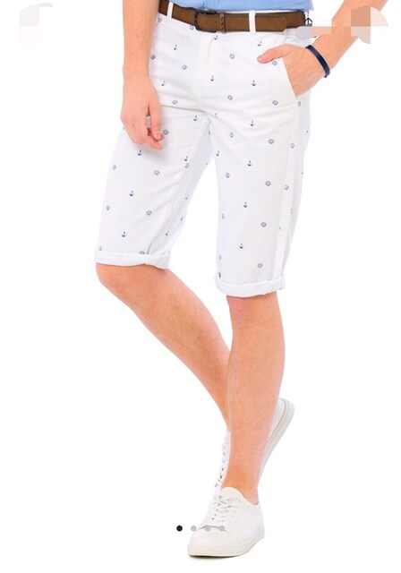 LCW erkek çapa desen Bermuda pantolon