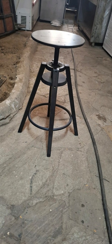 Siyah Metal Tabure bar sandalyesi temiz sağlam özgün ürün - 2